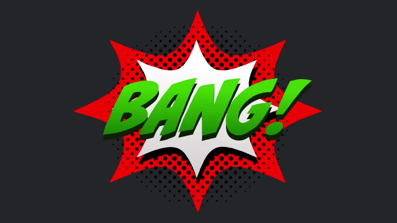 5 opciones de texto cómico y burbujas de discurso retro contra un fondo negro