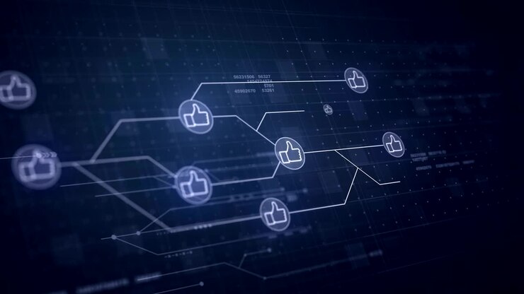 Thumbs Up Network Circuit Board Link Connection Technology Seamless Loop Animation 4K