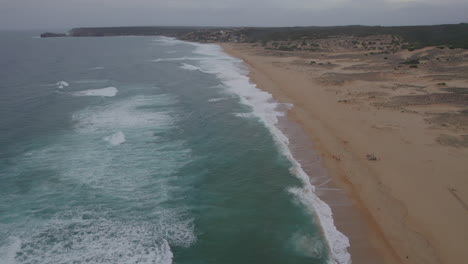 Flying-over-the-Torre-dei-Corsari-beach-on-the-island-of-Sardinia,-an-authentic-natural-beauty