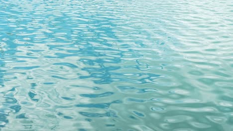 exotic calm and blue ocean water surface on sunny day, static view