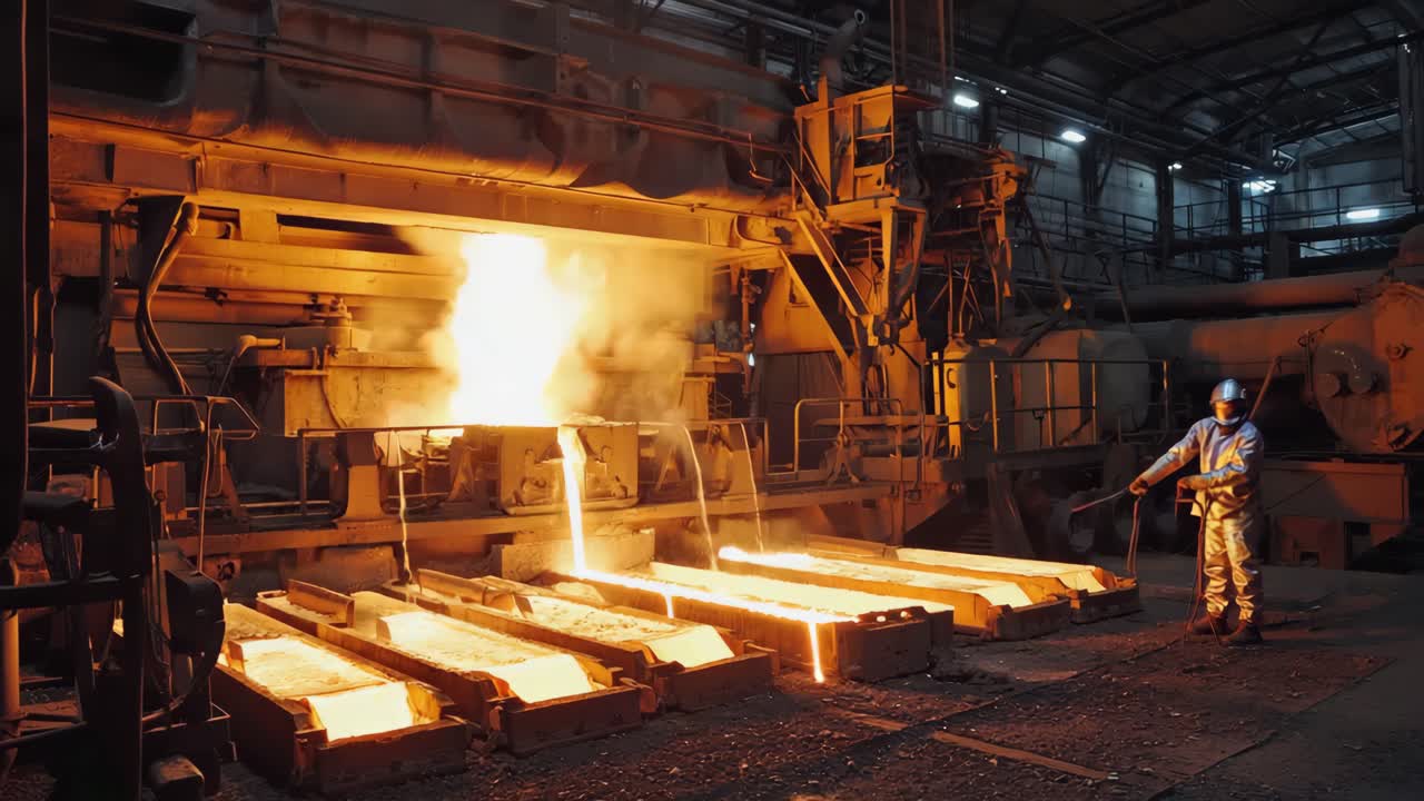 금속 주조 공장에서의 금속 주공 과정