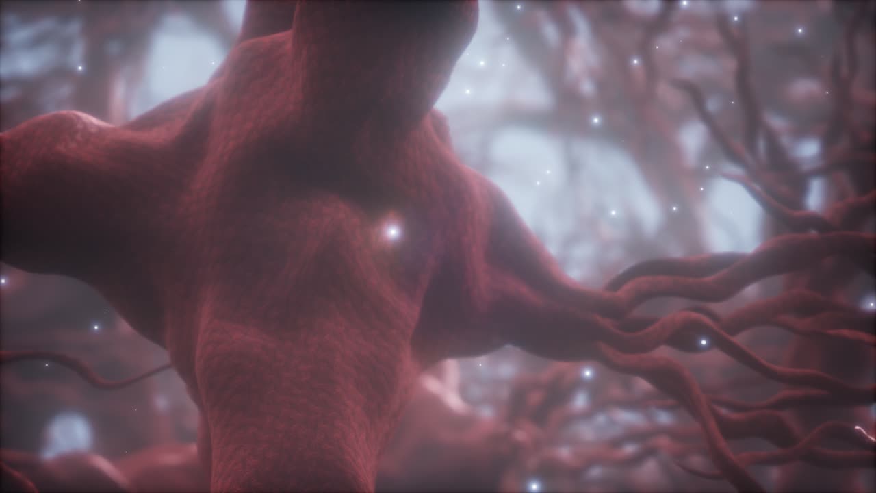 뇌 안의 신경 세포 네트워크를 통해 여행합니다.