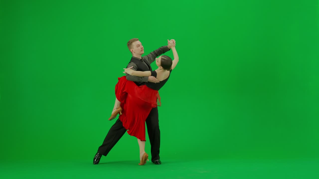 Ballroom Dancers on Green Screen