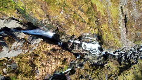 drone view looking down on mahon falls comeragh mountains waterford ireland stunning landscapes
