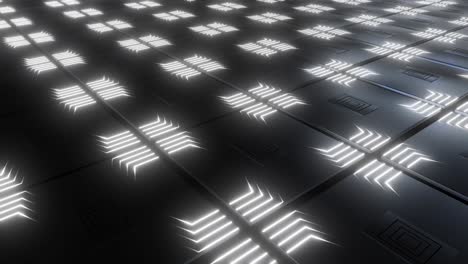 abstract pattern of illuminated microchips