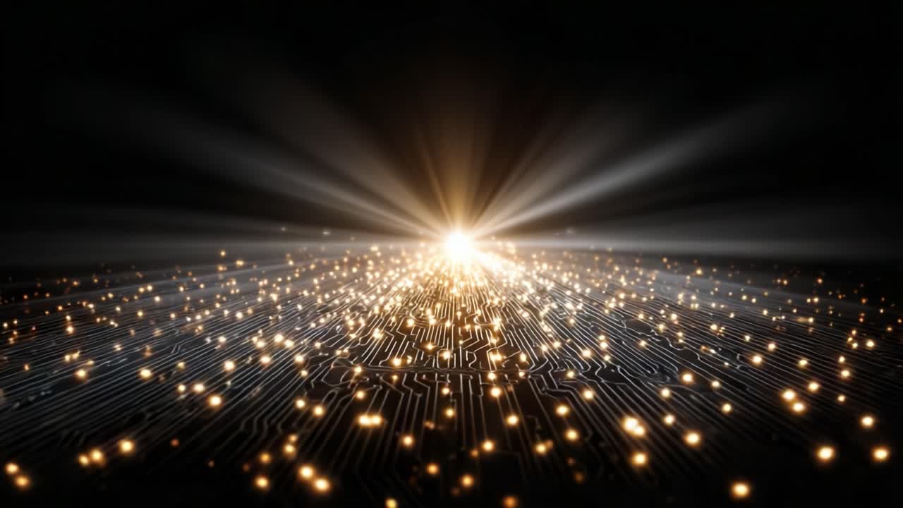 A Stunning Visual Journey Through Radiant Light and Glimmering Particles, Capturing the Essence of Energy and Motion as It Expands into Endless Space