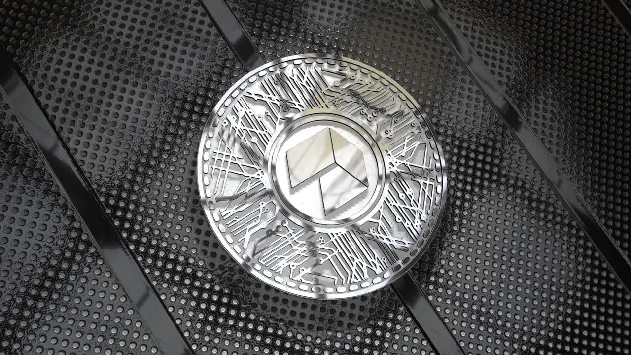 네오 코인 (neo) 블록체인 암호화폐 알트코인 3d 렌더링