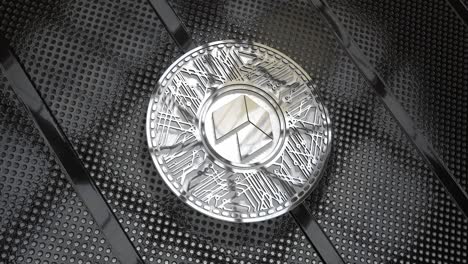 la moneda neo (neo) es una criptomoneda de cadena de bloques, una moneda alternativa en 3d.