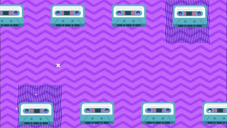moldura de gravação de cassetes em memphis estilo retro fundo