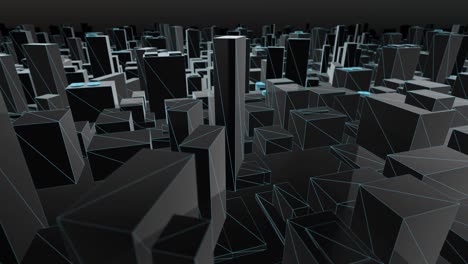 карта города 3d синяя проволочная рама