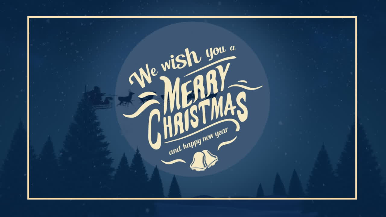 행복한 크리스마스와 행복한 새해 4k의 디지털 생성 비디오
