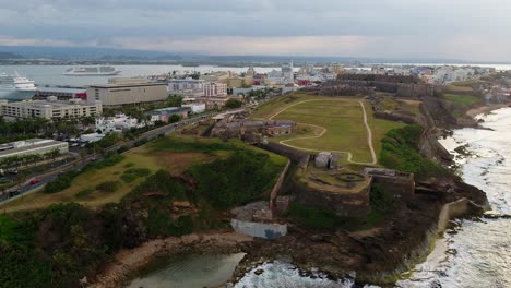 Droning-Along-Fort-San-Cristóbal-Puerto-Rico