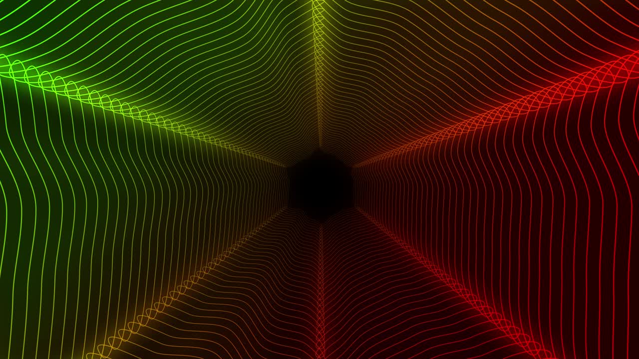 patrón sin costuras abstracto textura de gradiente verde rojo. diseño de azulejos de pared digital. patrón sin costura con ornamento geométrico simétrico. líneas fondo abstracto. animación de bucle 3d, vj, 4k