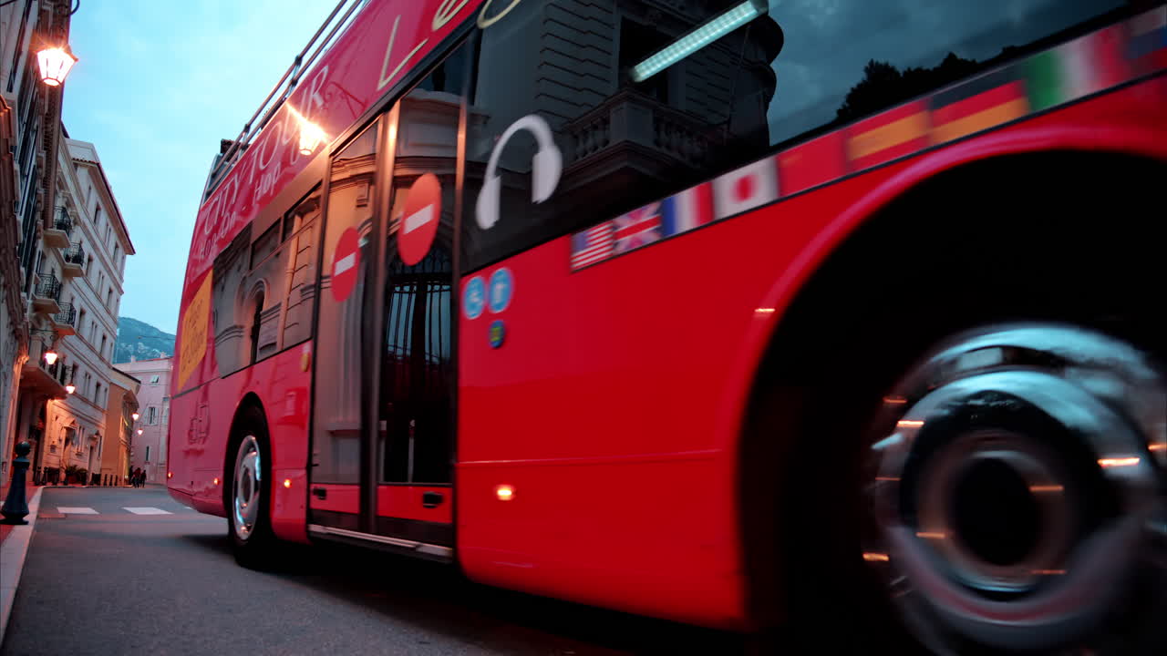 Monaco City, Monaco - September 4, 2024: The facade of the Palace of Justice in the Old Town in the evening