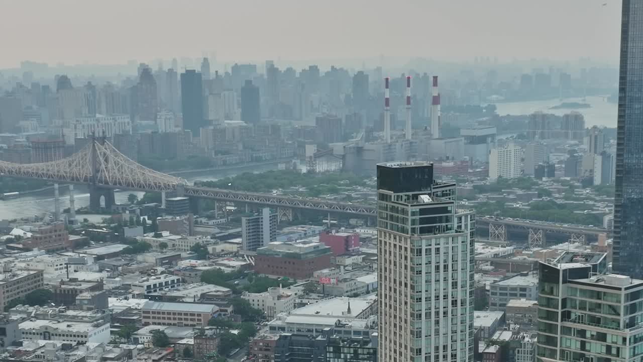 Drone views of New York City's skyline