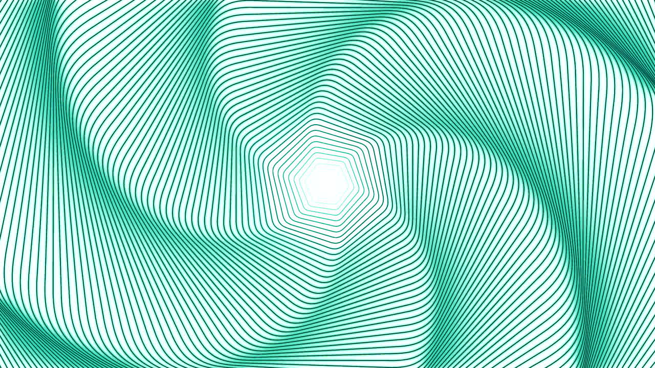 Teal Geometric Optical Illusion Pattern