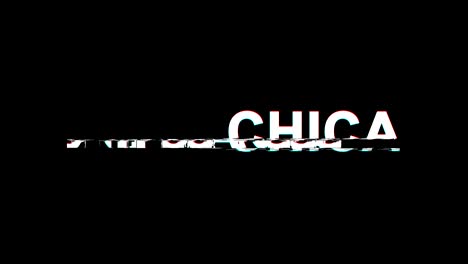 chicago glitch effect text digital tv distortion 4k loop animation