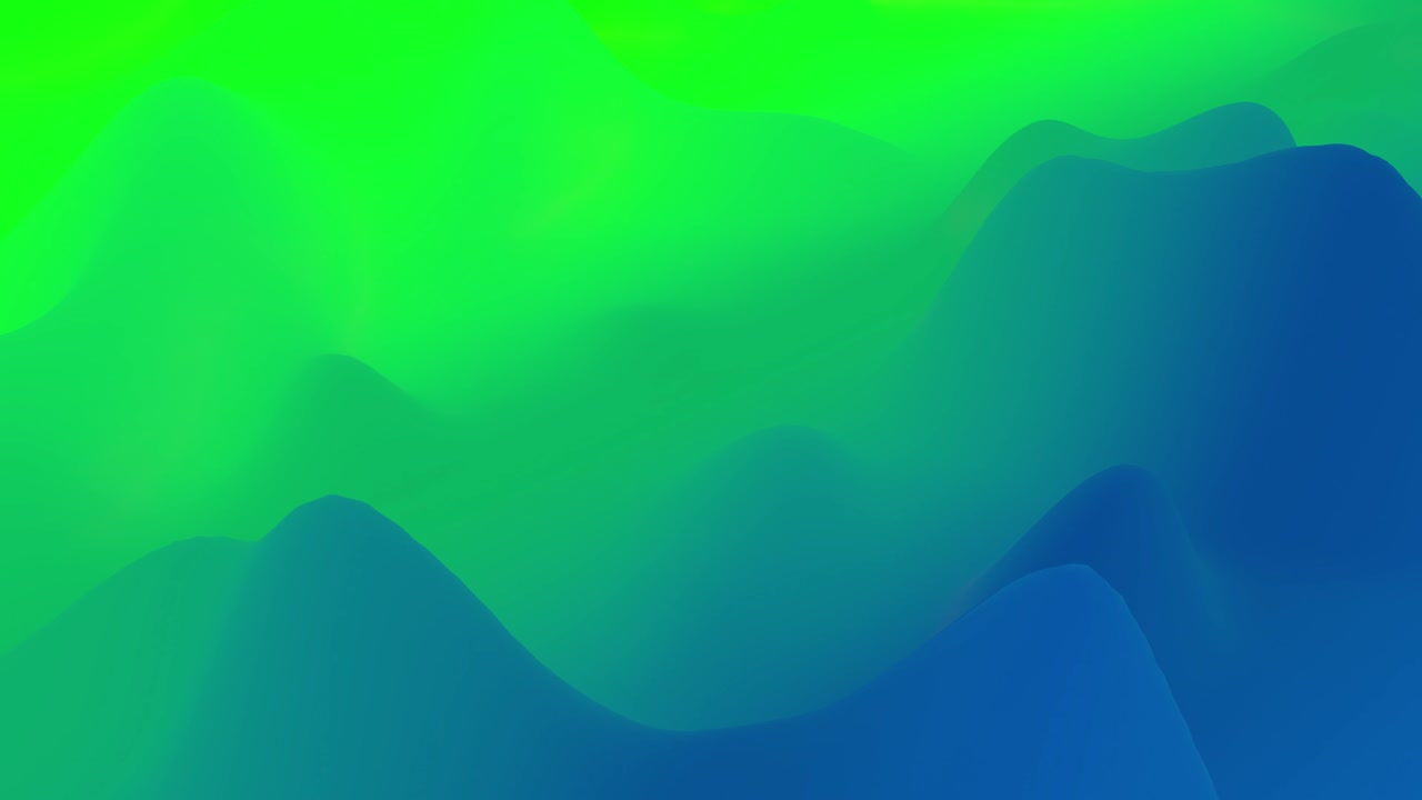 4k bucle sin costuras con fluidos abstractos gradientes verdes azules, superficie ondulada de brillo interno. hermosos gradientes de color como fondo líquido abstracto, animación suave. 3d en estilo moderno plano agradable