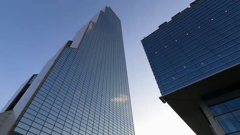 looking up on high-rise building of trade tower in coex, gangnam, seoul, south korea