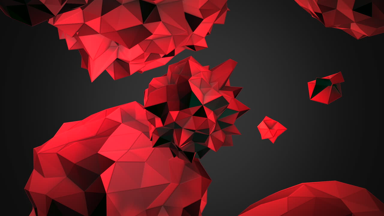 orbe líquido rojo abstracto de animación en el cosmos fondo negro