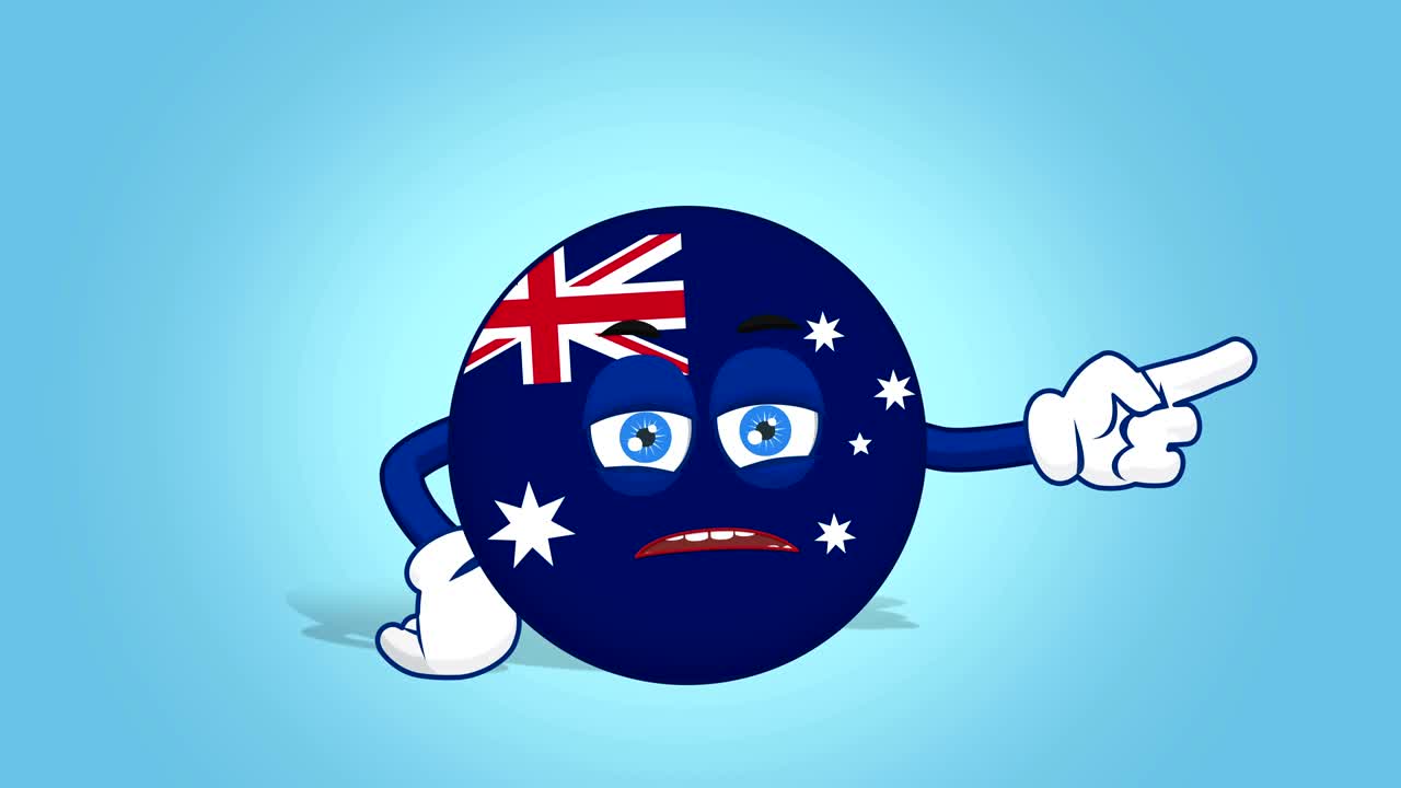 카 아이콘: 오스트레일리아 발, 불행한 오른쪽 포인터, 얼굴 애니메이션, 알파 매트