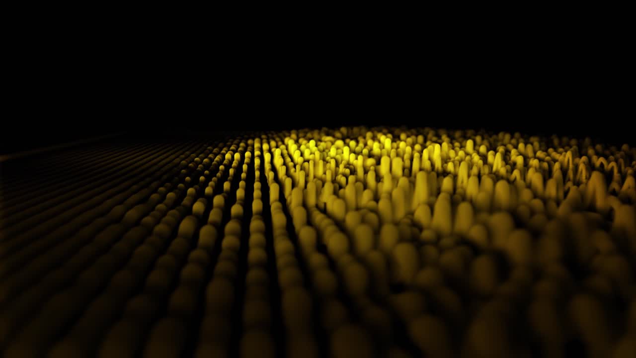 Abstract 3D Render of Yellow Geometric Shapes