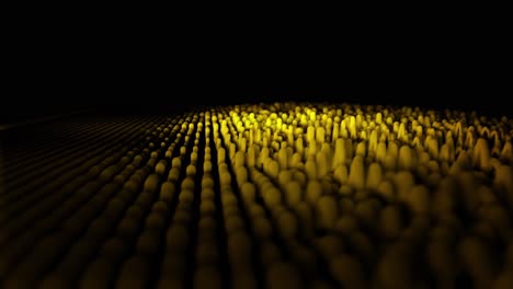 abstract 3d render of yellow geometric shapes