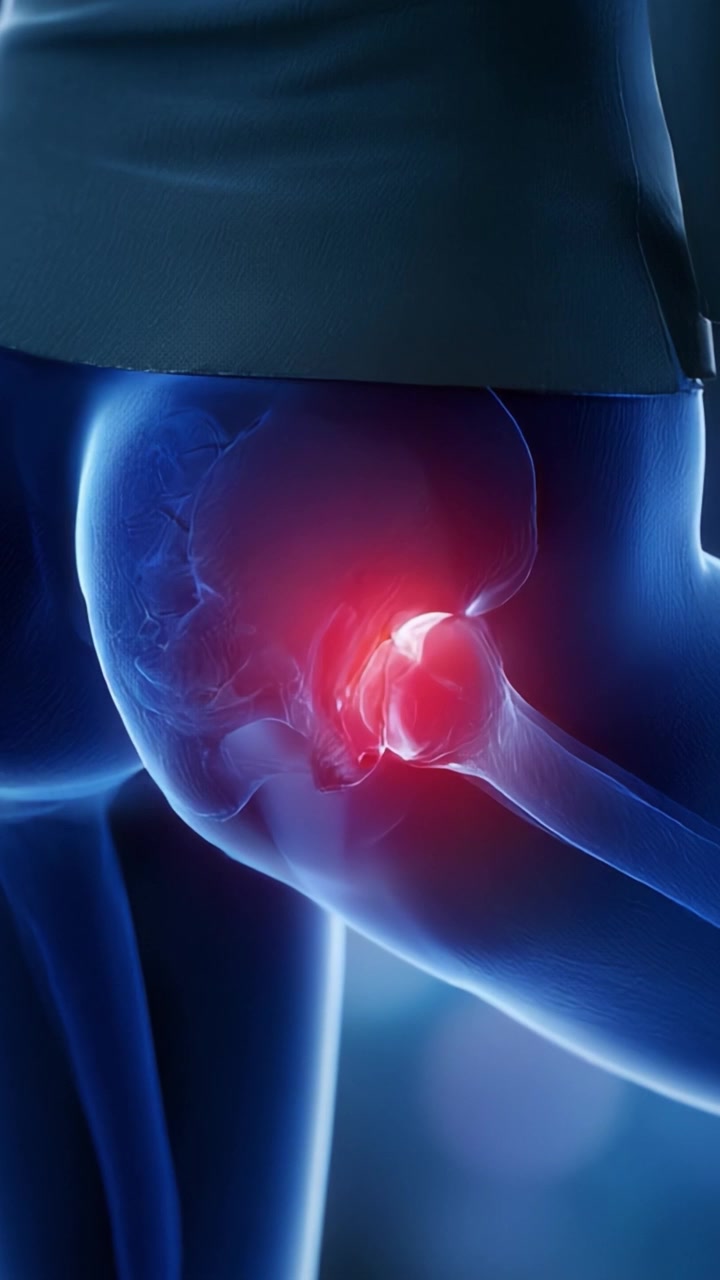 Detailed Visualization of Hip Joint Discomfort: Exploring the Anatomy Behind Pain and Implications for Mobility and Health in the Human Body