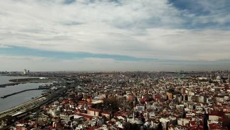 istanbul cityscape with yenikapi and zeytinburnu in turkey