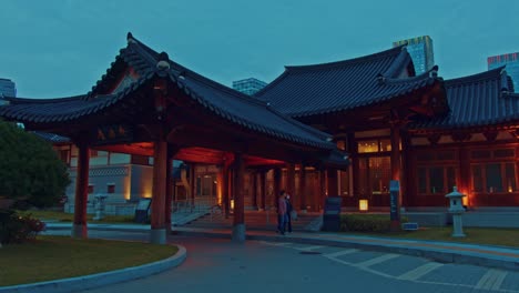 Asiático-Arquitectura-Oriental-Tradicional-Coreano-Chino-Estilo-Japonés