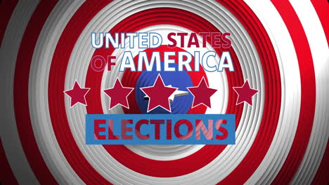 animated us election theme with stars and flag, symbolizing democracy and voting.