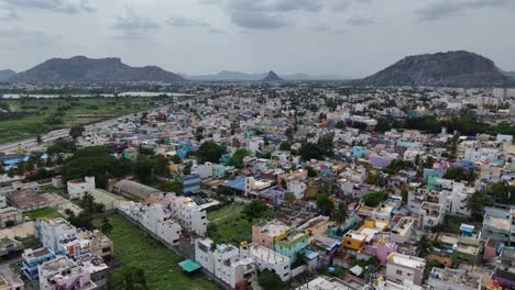 aerial view of a colorful city in south india