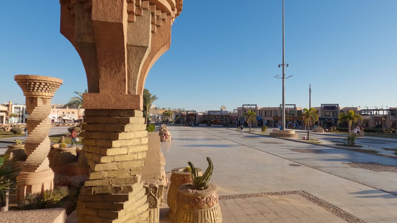 Old market square seen from Sahaba Mosque, Sharm El Sheikh, Egypt
