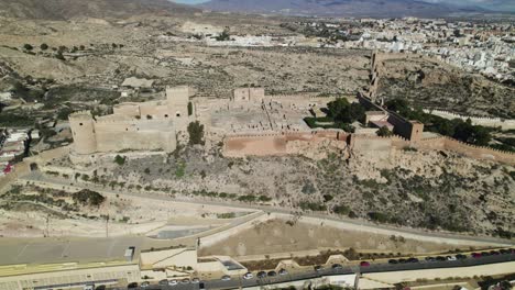 aerial view of alcazaba of almería in spain