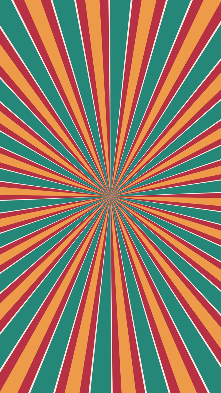 Motivo a raggiera rotante con colori retrò