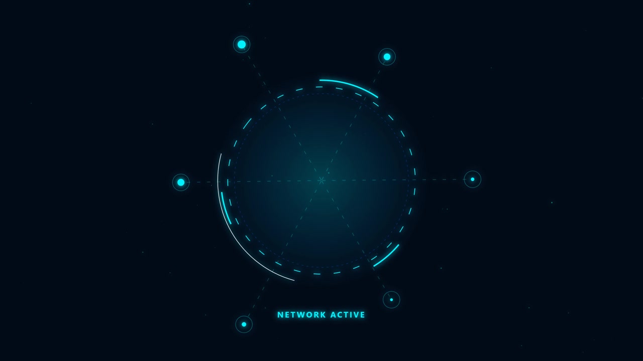 Digital Network Active HUD Interface Animation