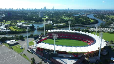 metricon stadium standing empty due to corona virus, brilliant day , gold coast australia