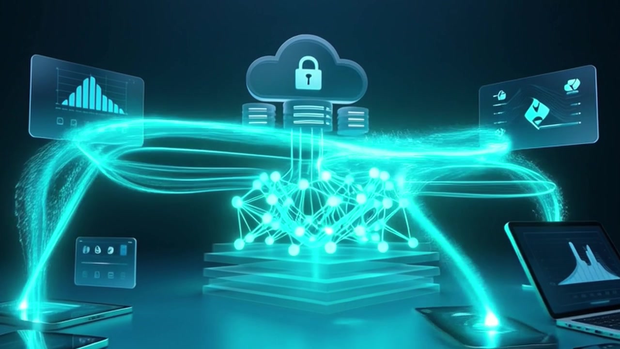 Digital Cloud Computing and Data Security Network Visualization