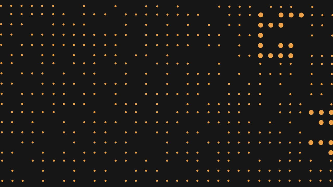 Digital futuristic dots pattern with neon color in dark space