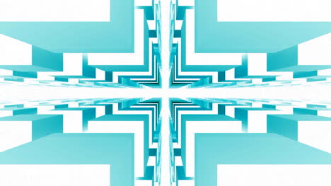 abstract geometric pattern with light blue cubes