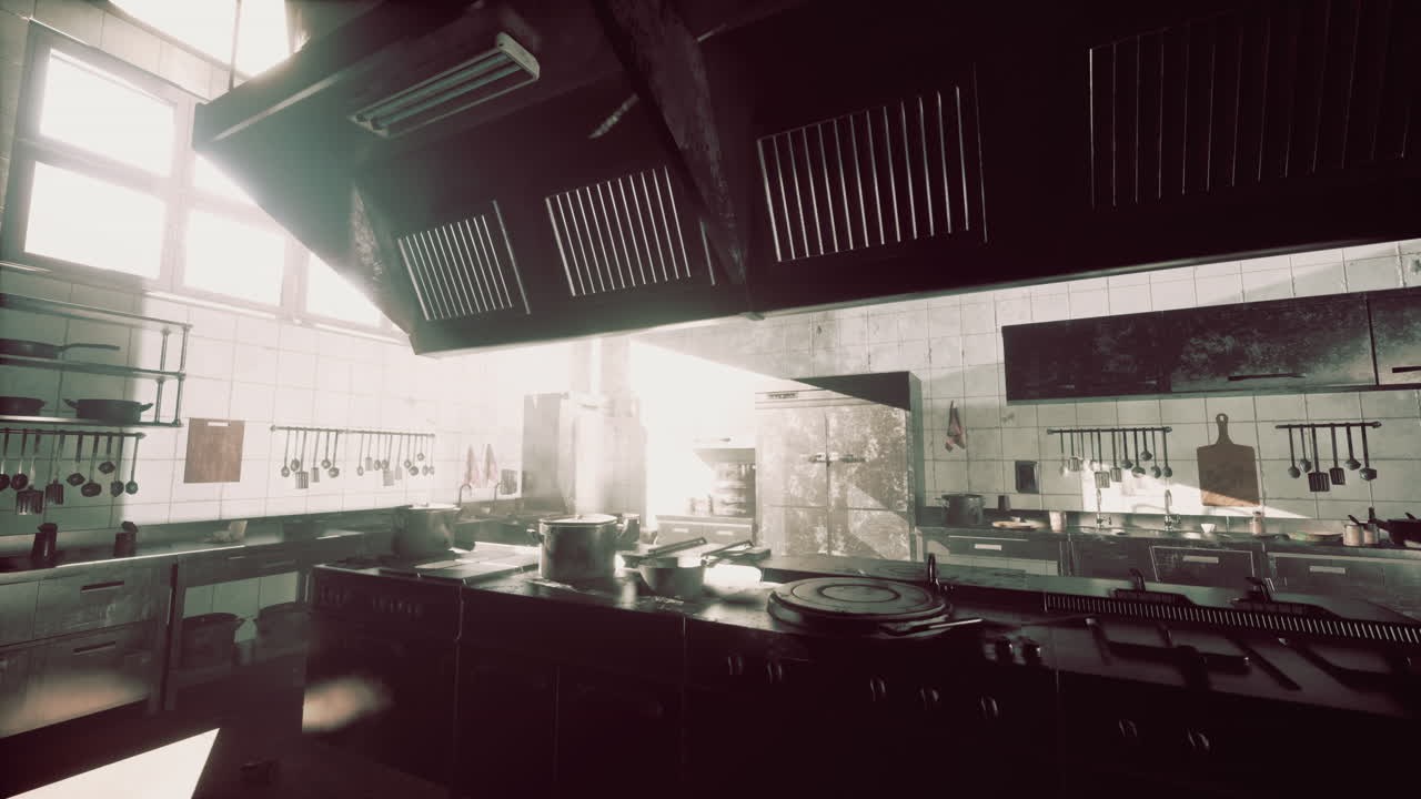 버려진 산업 주방