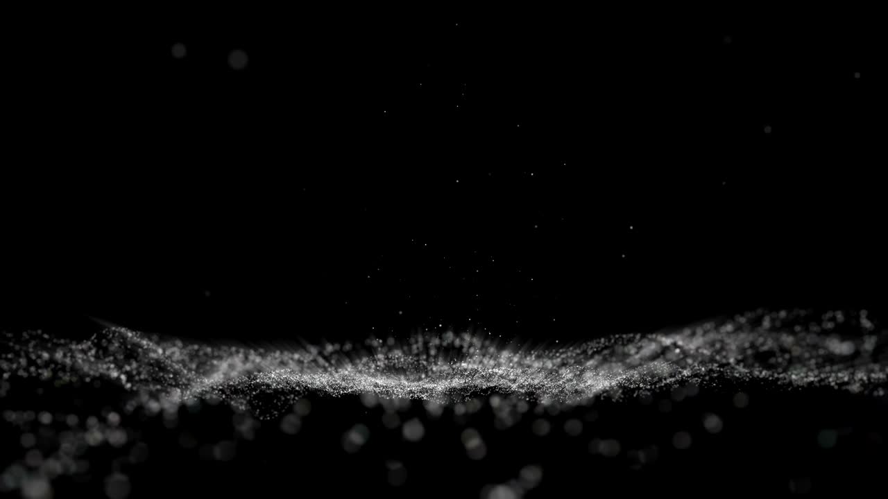 루프 원활한, 반이는 입자 오렌지 검은 따뜻한 배경.