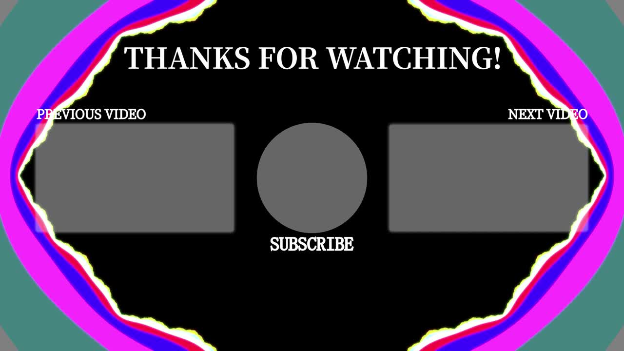 psicodélico llamativo final de la tarjeta final de la pantalla gráficos de movimiento