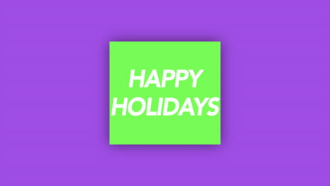 feliz saludos de felices fiestas en fondo púrpura