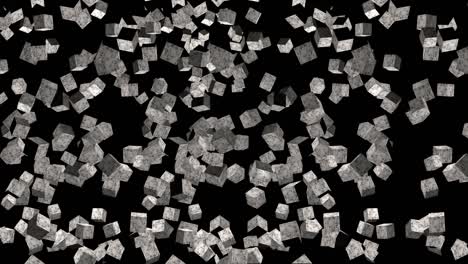 falling particles  background loop concrete cubes