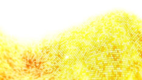 yellow electric lightning honeycomb background. glowing electric hexagon with shining light. business technology loop animation.