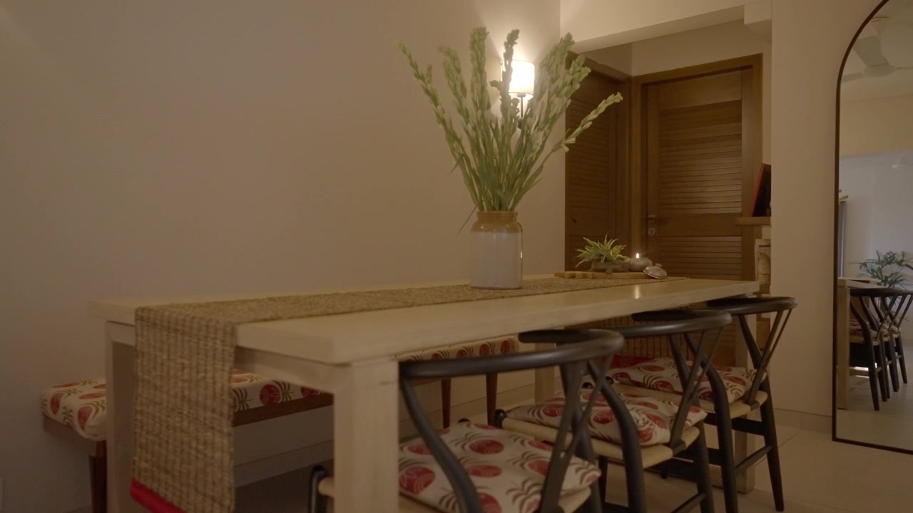 Minimalist Dining Area In Neutral Tones