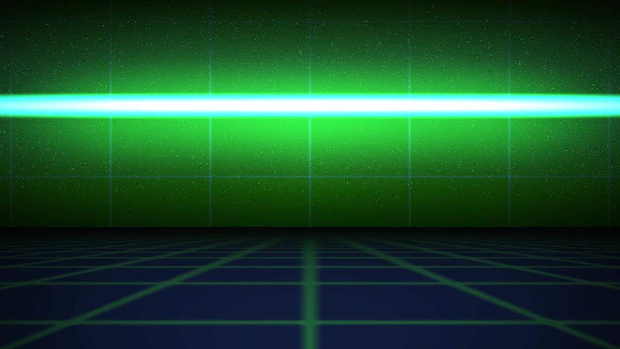 Retro Synthwave Grid Background with Moving Laser Light