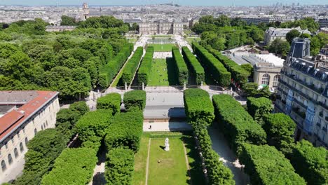 luxembourg gardens at paris ile de france in france. luxembourg palace. paris skyline scene. luxembourg gardens at paris in ile de france france. botanical scenery. tourism landmark.