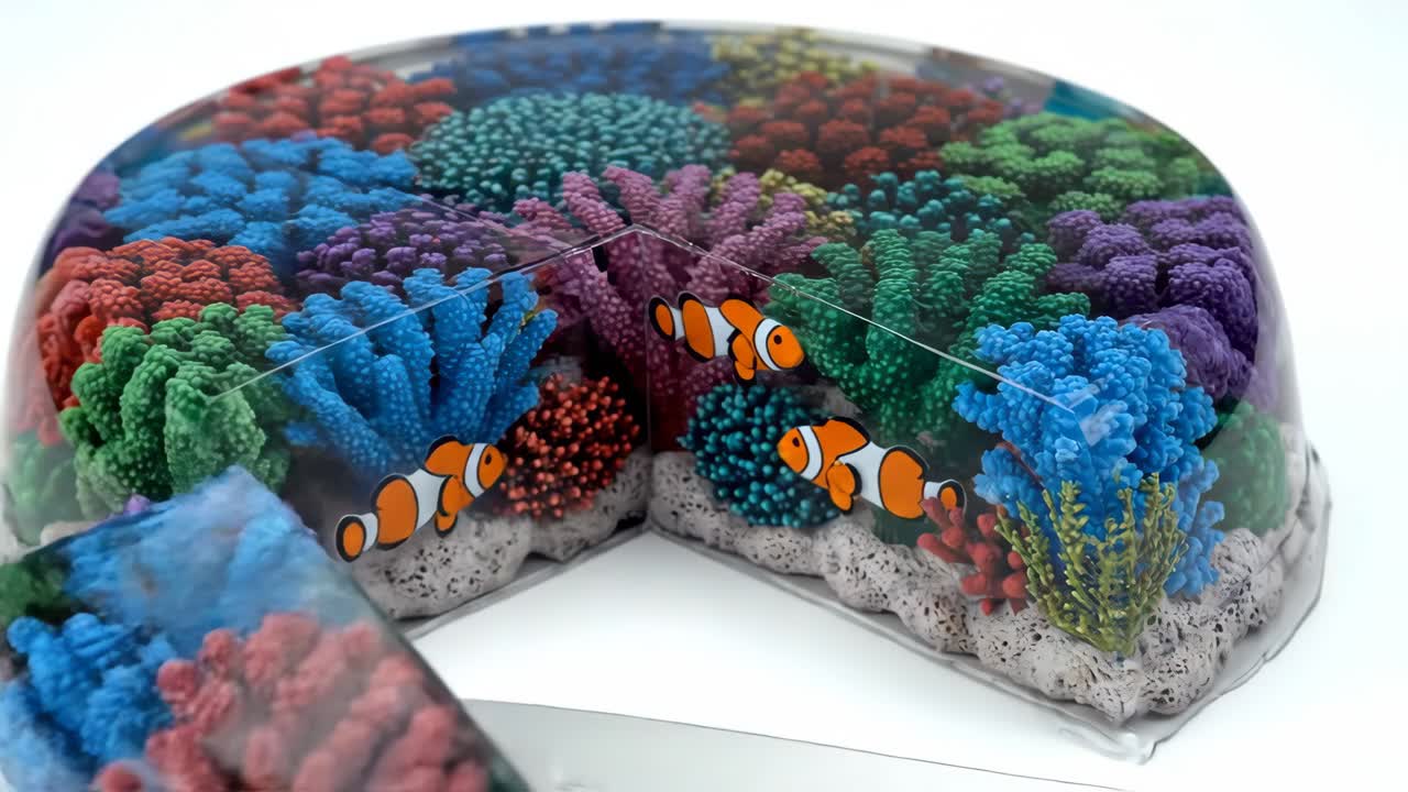 Coral Reef Jello Cake with Clownfish